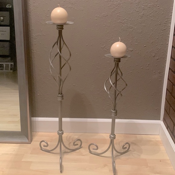 Partylite Floor Candle Holders.